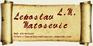 Leposlav Matošević vizit kartica